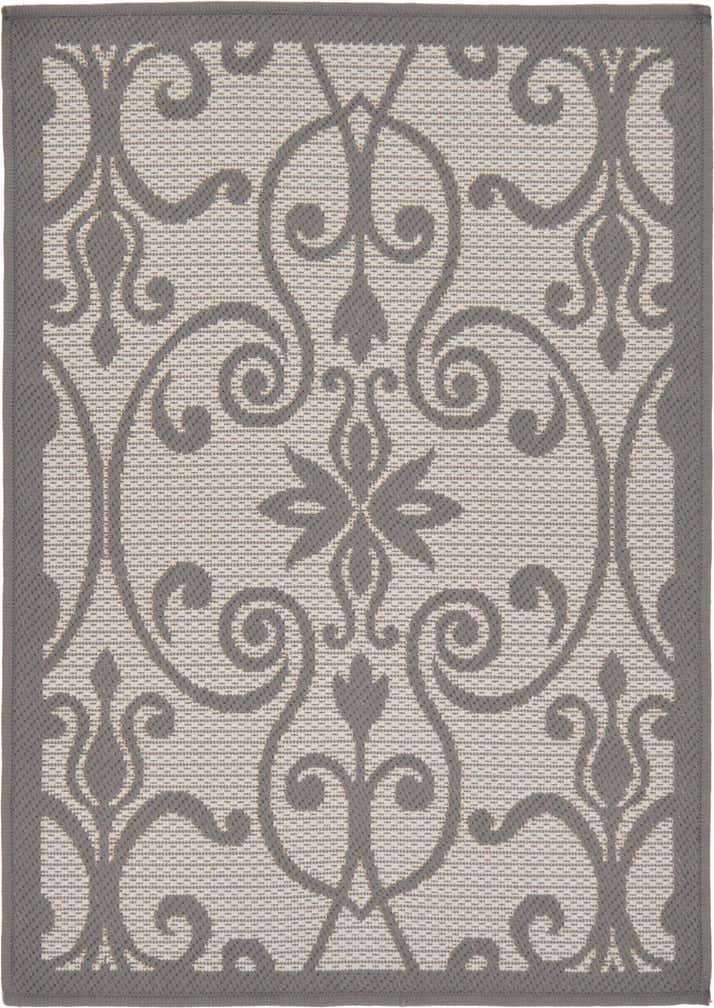 2' 2 x 3' Easy-Clean Botanical Indoor / Outdoor Rug