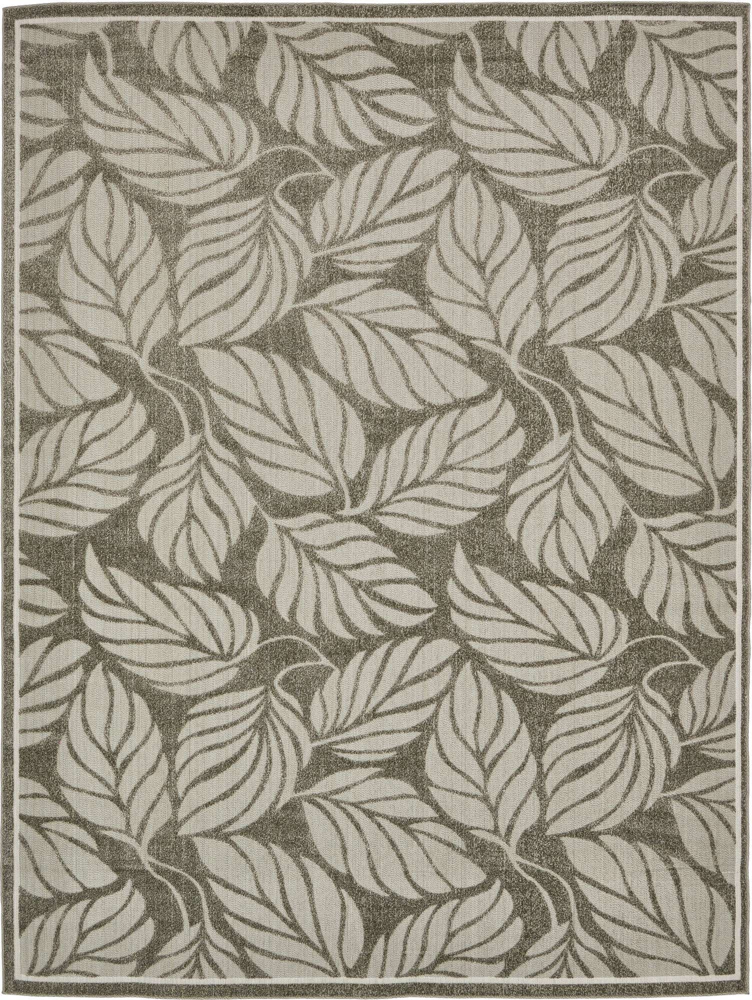 9' x 12' 2 Easy-Clean Botanical Indoor / Outdoor Rug