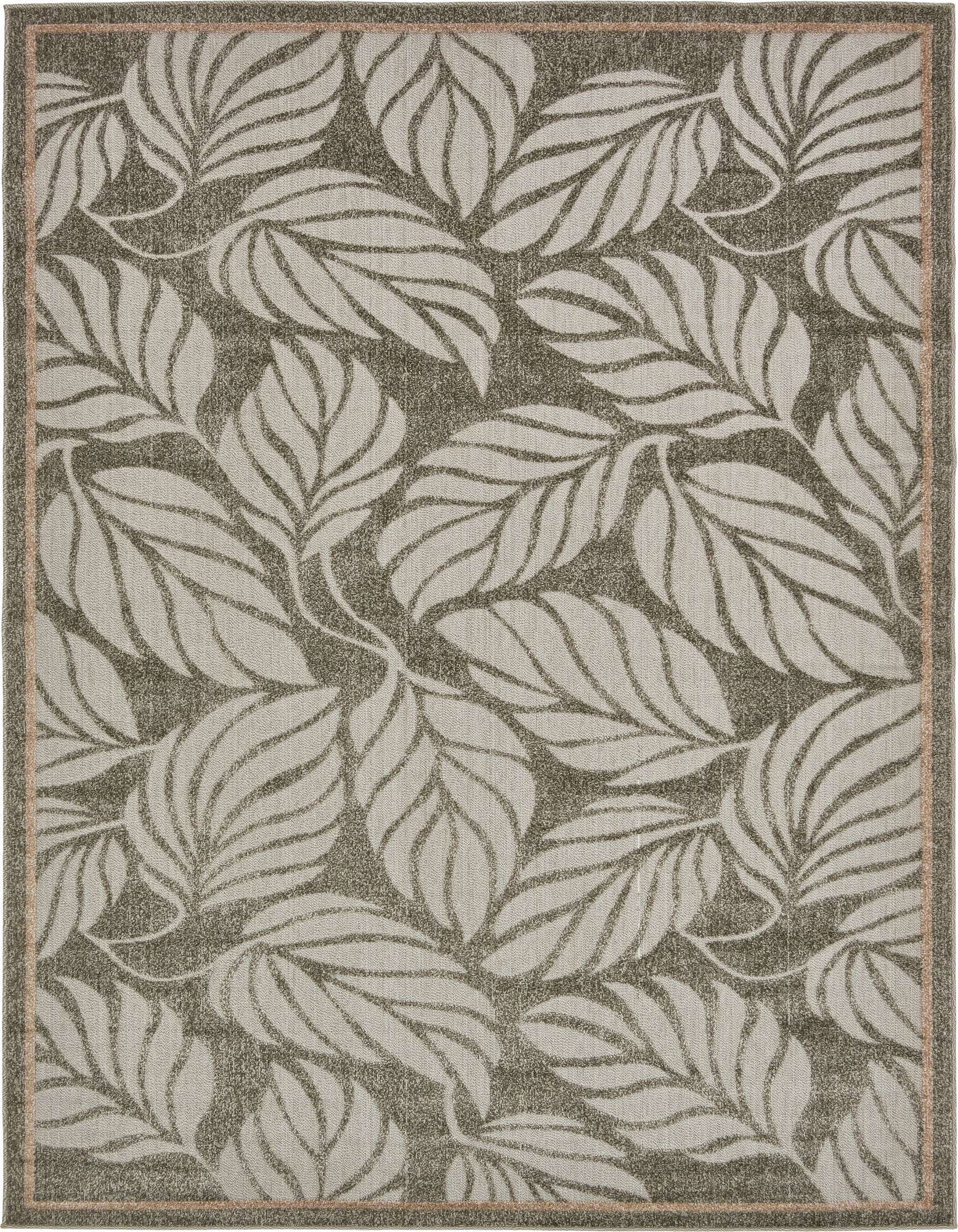7' x 10' Easy-Clean Botanical Indoor / Outdoor Rug