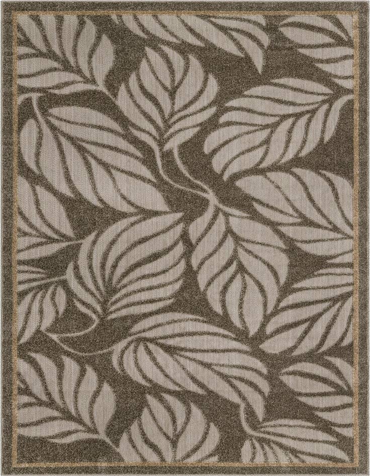 Detail image of 5' x 8' Easy-Clean Botanical Indoor / Outdoor Rug