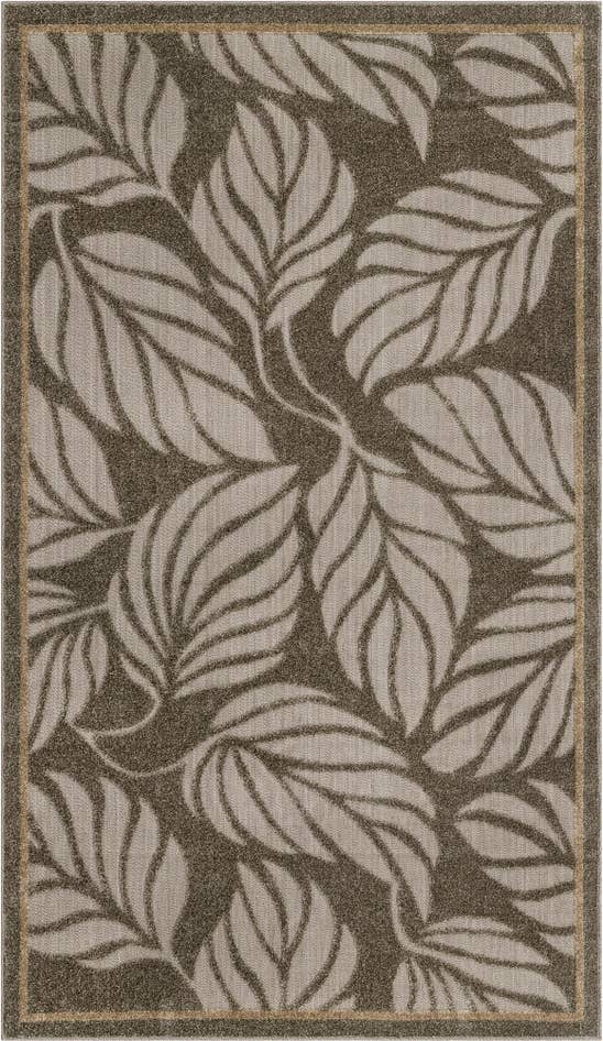 Detail image of 5' x 8' Easy-Clean Botanical Indoor / Outdoor Rug