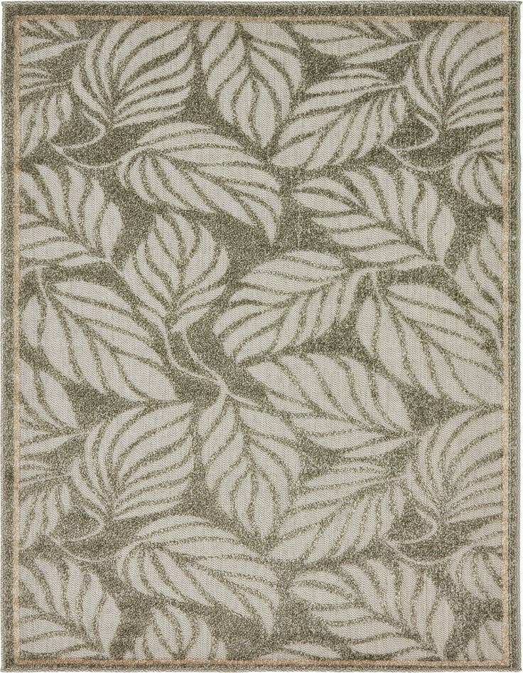 Detail image of 4' x 6' Easy-Clean Botanical Indoor / Outdoor Rug