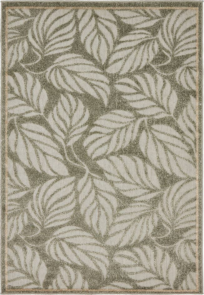 Detail image of 4' x 6' Easy-Clean Botanical Indoor / Outdoor Rug