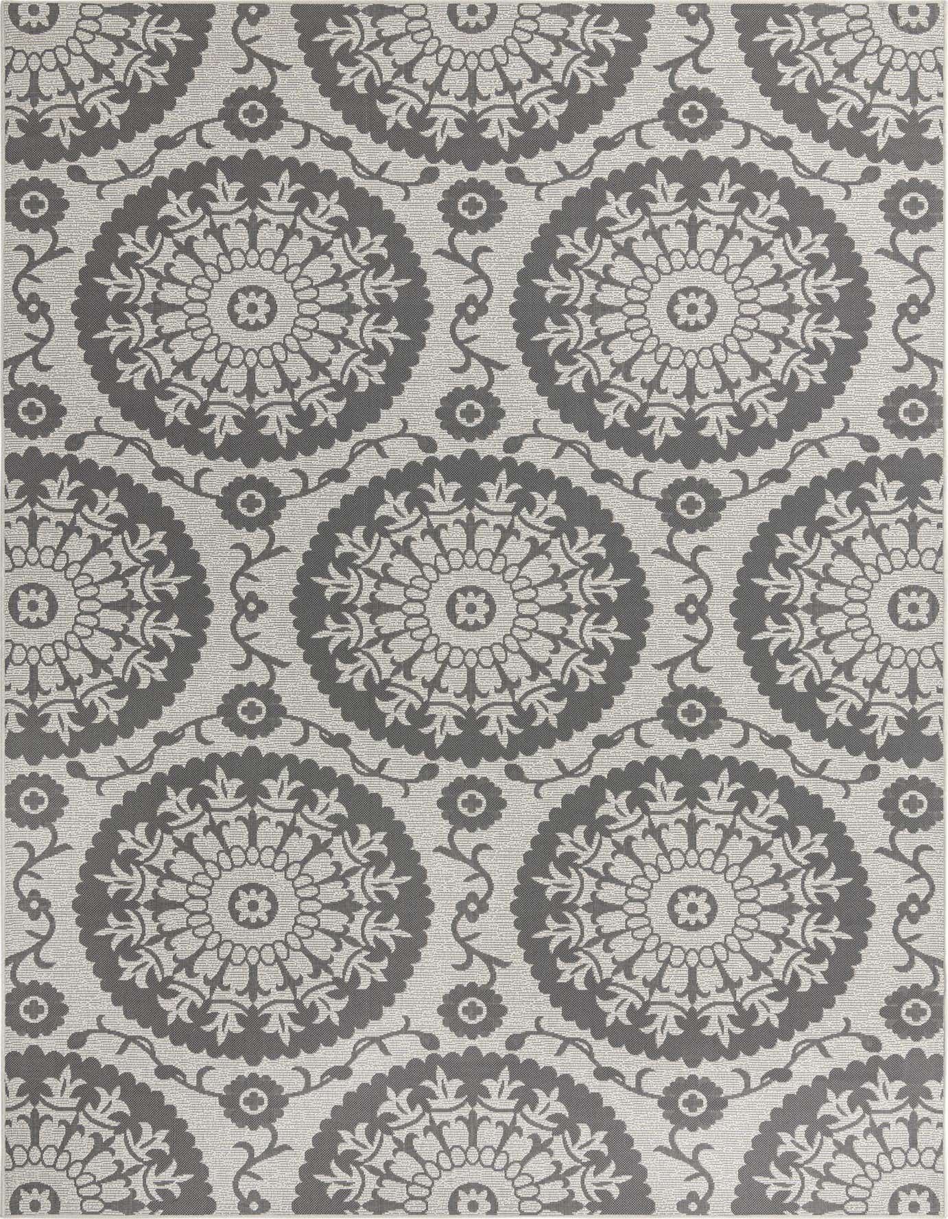 8' x 11' 4 Easy-Clean Botanical Indoor / Outdoor Rug