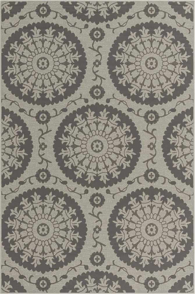 6' x 9' Easy-Clean Botanical Indoor / Outdoor Rug