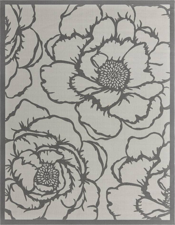 Detail image of 8' x 11' 4 Easy-Clean Botanical Indoor / Outdoor Rug