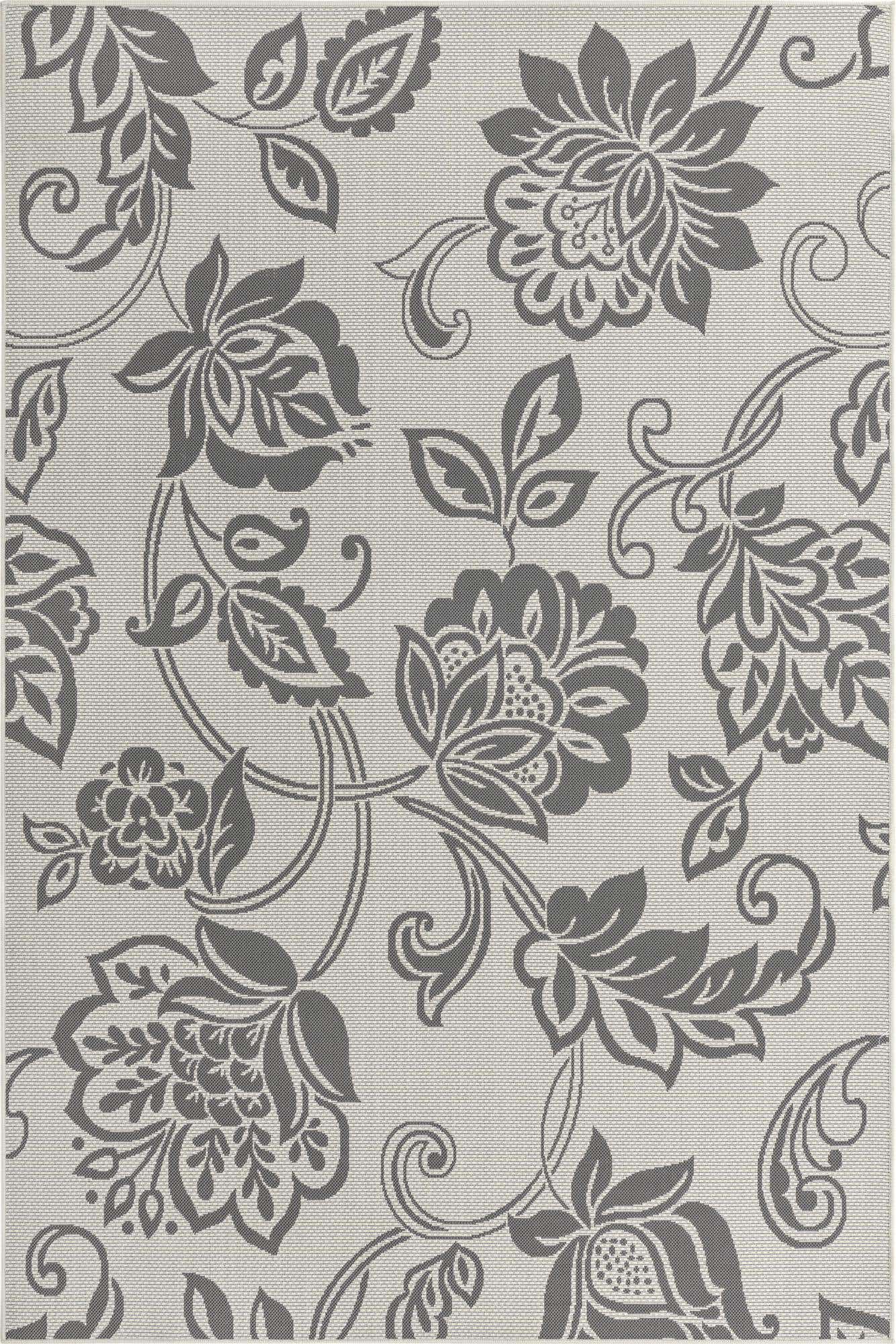 6' x 9' Easy-Clean Botanical Indoor / Outdoor Rug