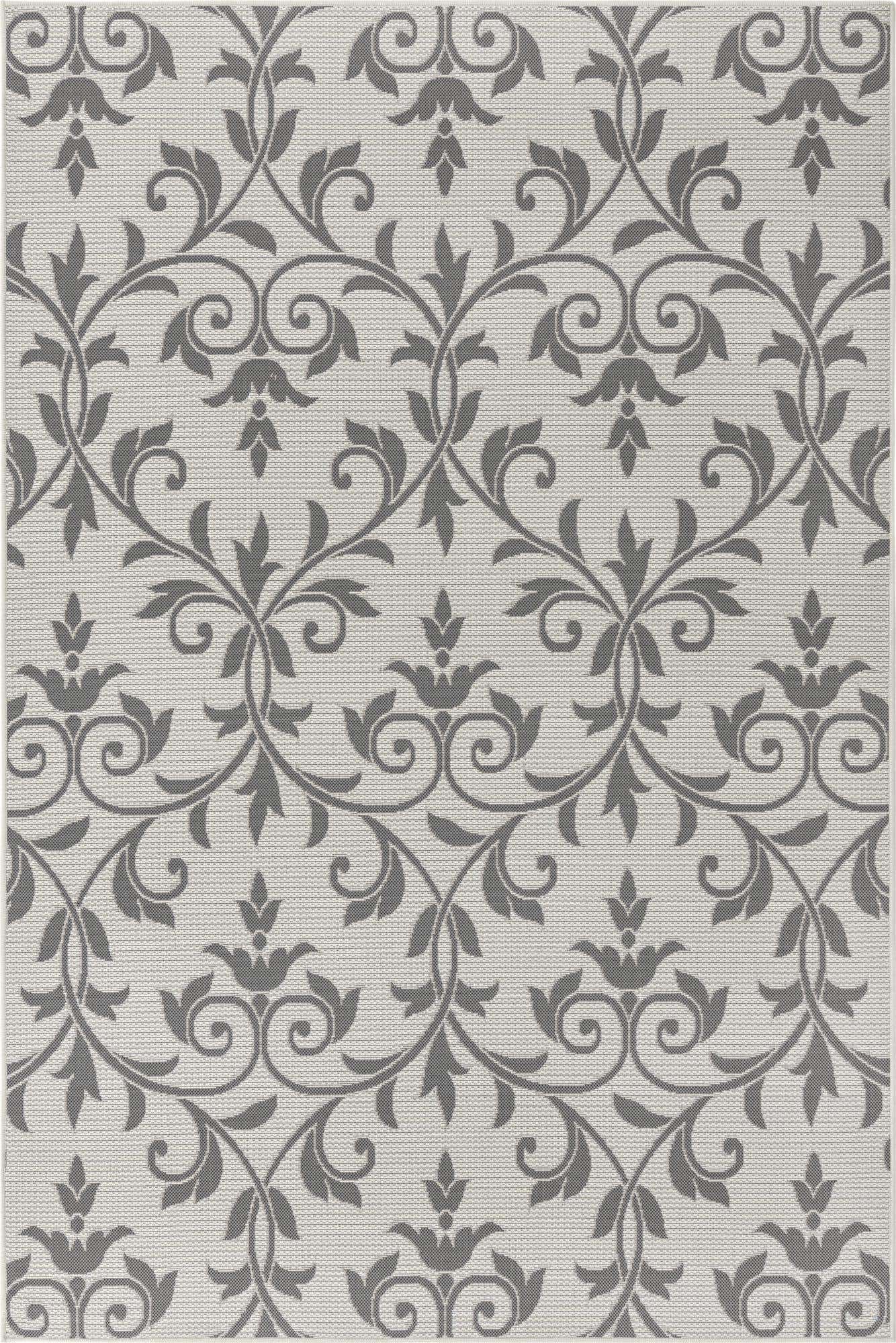 6' x 9' Easy-Clean Botanical Indoor / Outdoor Rug