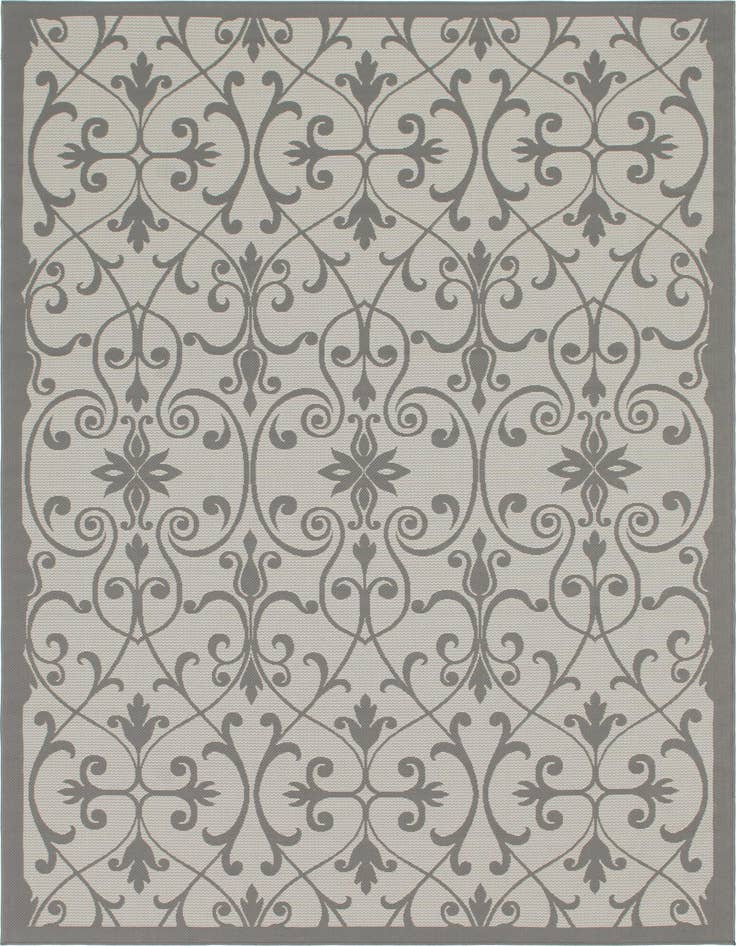 Detail image of 8' x 11' 4 Easy-Clean Botanical Indoor / Outdoor Rug