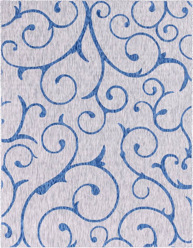 Detail image of 7' 10 x 11' Easy-Clean Botanical Indoor / Outdoor Rug