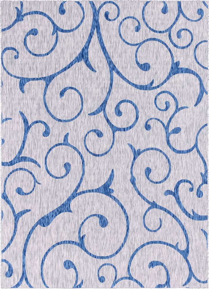 7' 10 x 11' Easy-Clean Botanical Indoor / Outdoor Rug