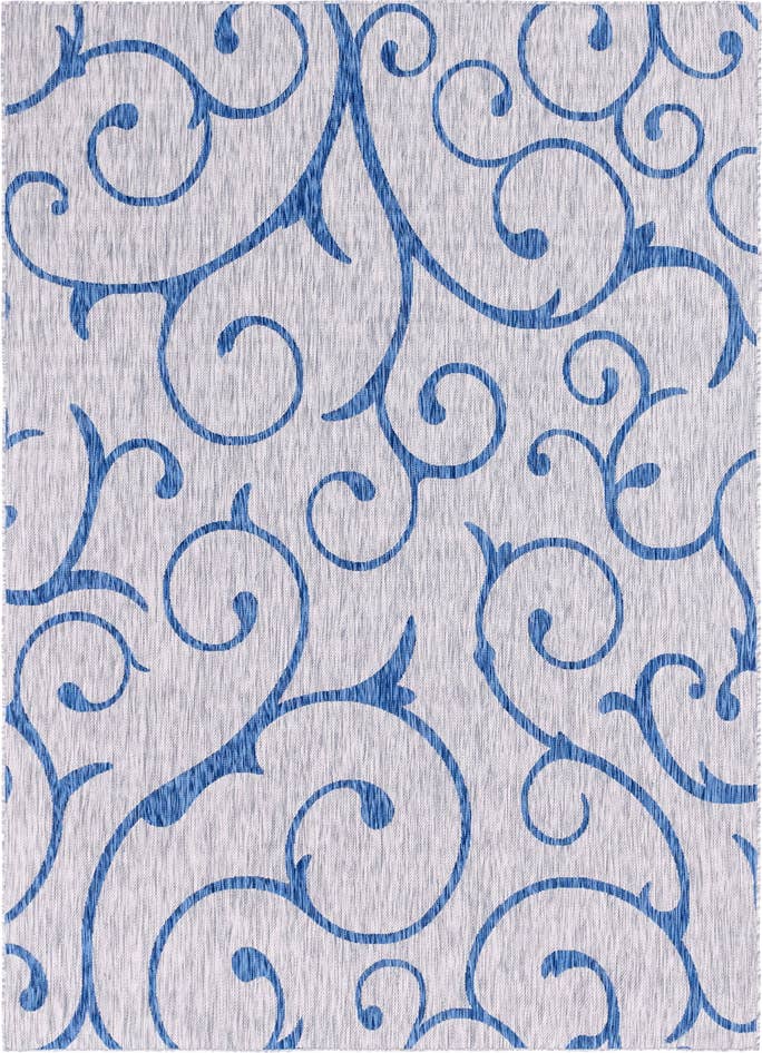 Detail image of 7' 10 x 11' Easy-Clean Botanical Indoor / Outdoor Rug