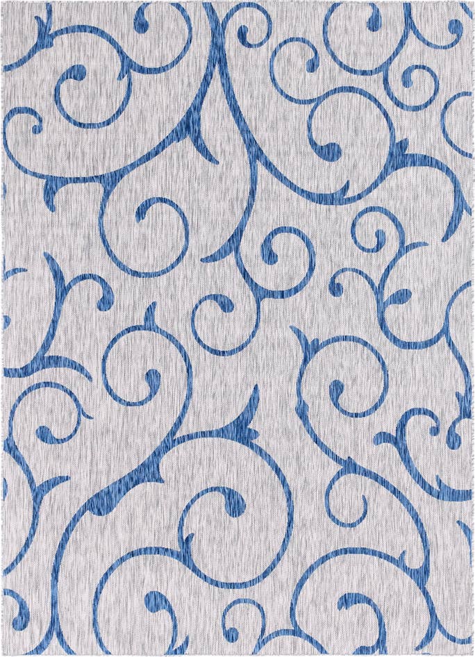 Detail image of 7' x 10' Easy-Clean Botanical Indoor / Outdoor Rug