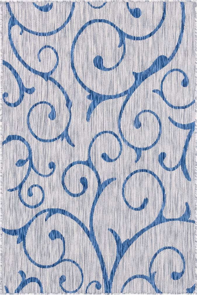 6' x 9' Easy-Clean Botanical Indoor / Outdoor Rug