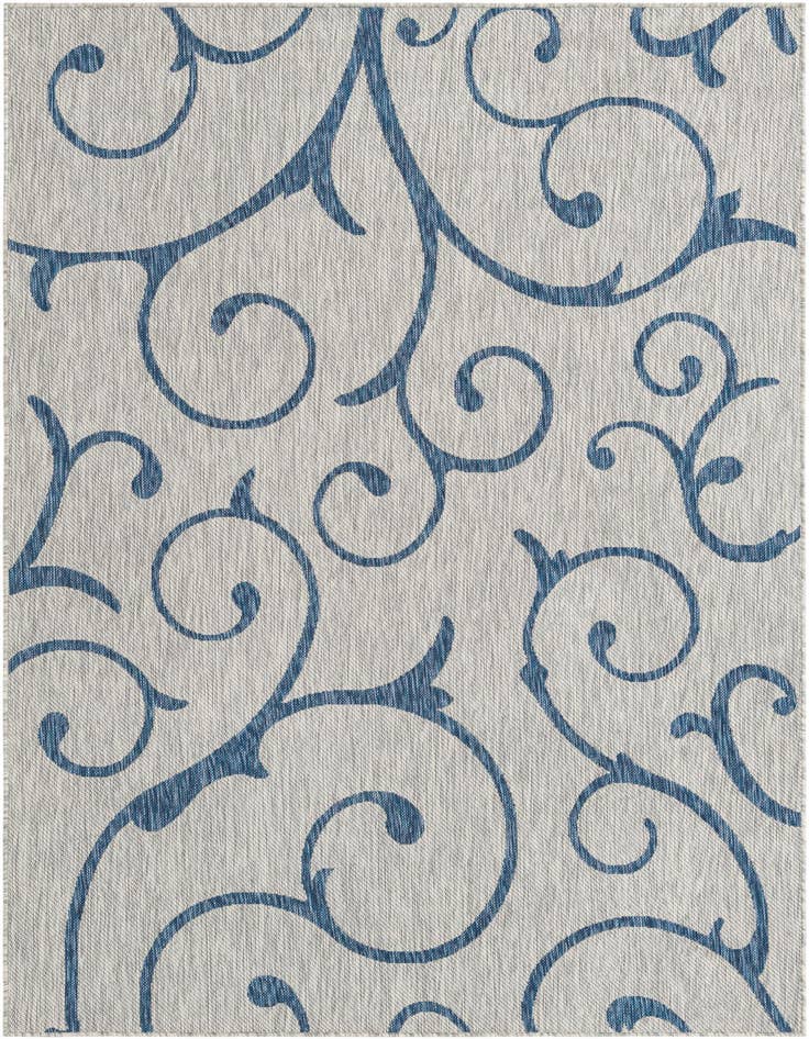 Detail image of 5' 3 x 8' Easy-Clean Botanical Indoor / Outdoor Rug