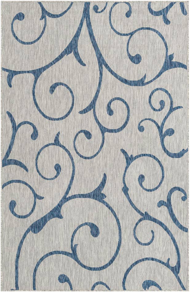 Detail image of 5' 3 x 8' Easy-Clean Botanical Indoor / Outdoor Rug