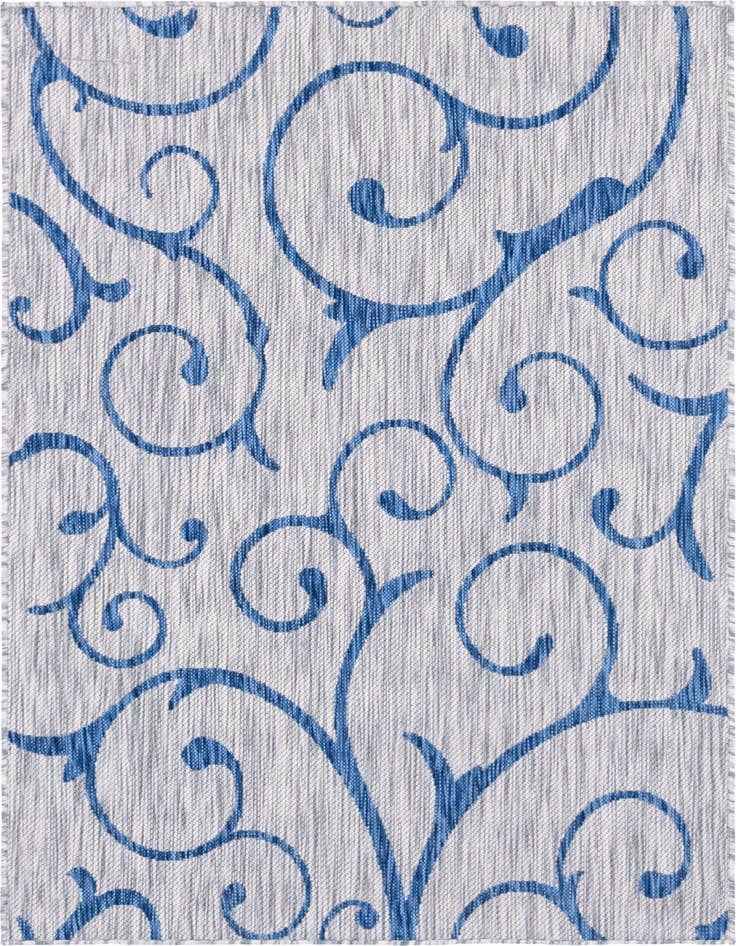 Detail image of 4' x 6' Easy-Clean Botanical Indoor / Outdoor Rug