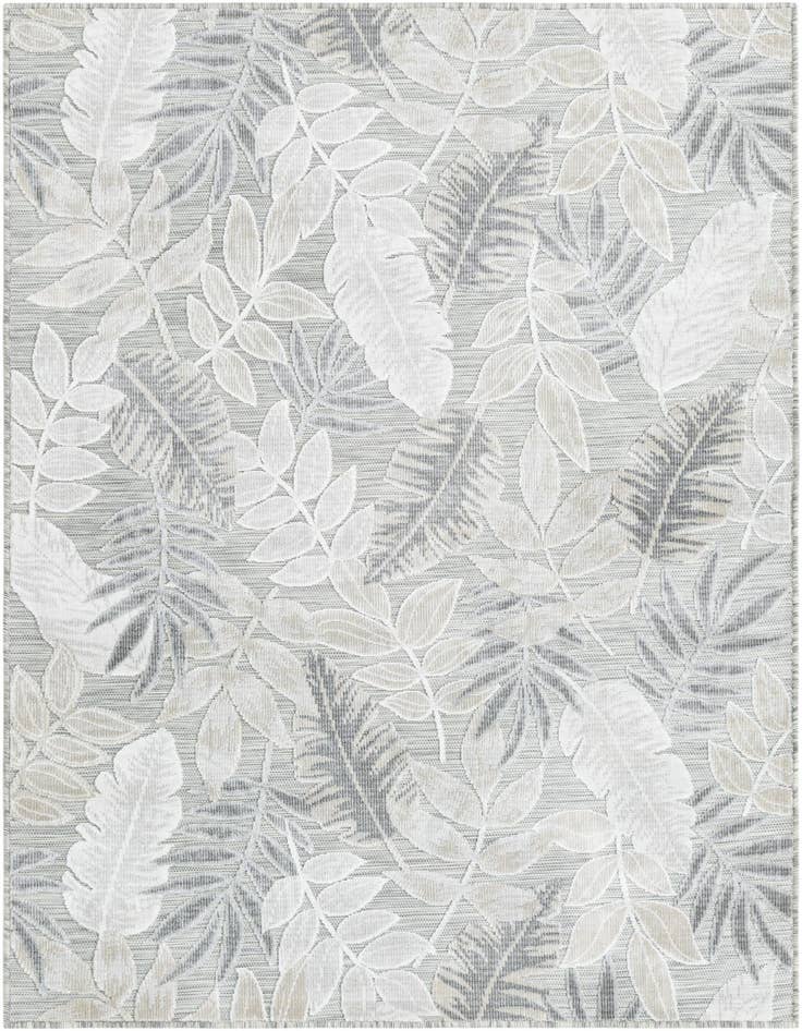 Detail image of 4' 5 x 6' Easy-Clean Botanical Indoor / Outdoor Rug
