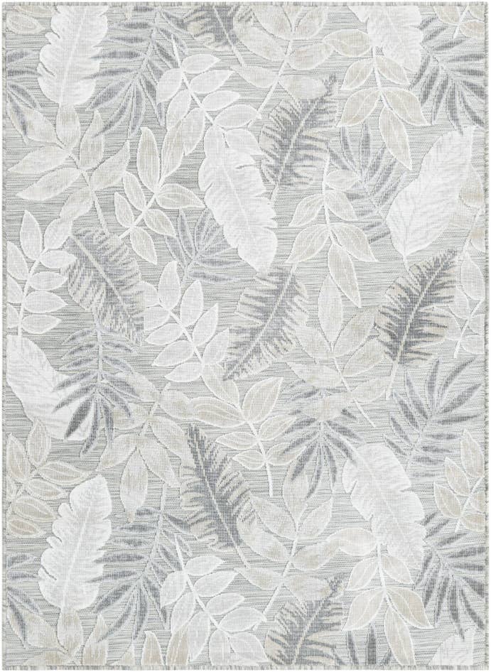 Detail image of 4' 5 x 6' Easy-Clean Botanical Indoor / Outdoor Rug