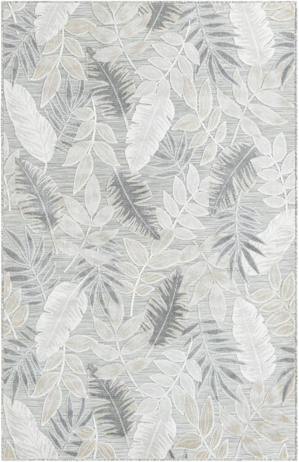 Detail image of 5' 2 x 8' Easy-Clean Botanical Indoor / Outdoor Rug