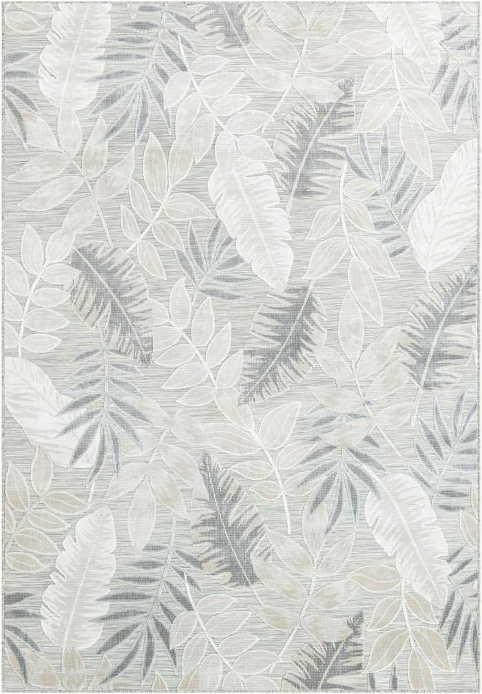 6' 4 x 9' Easy-Clean Botanical Indoor / Outdoor Rug