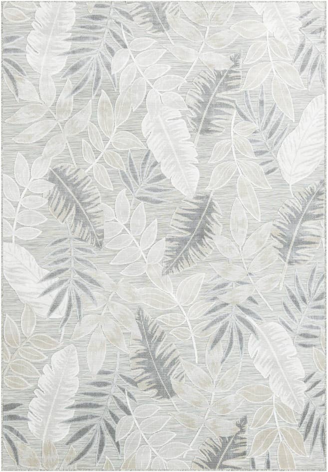 Detail image of 6' 4 x 9' Easy-Clean Botanical Indoor / Outdoor Rug