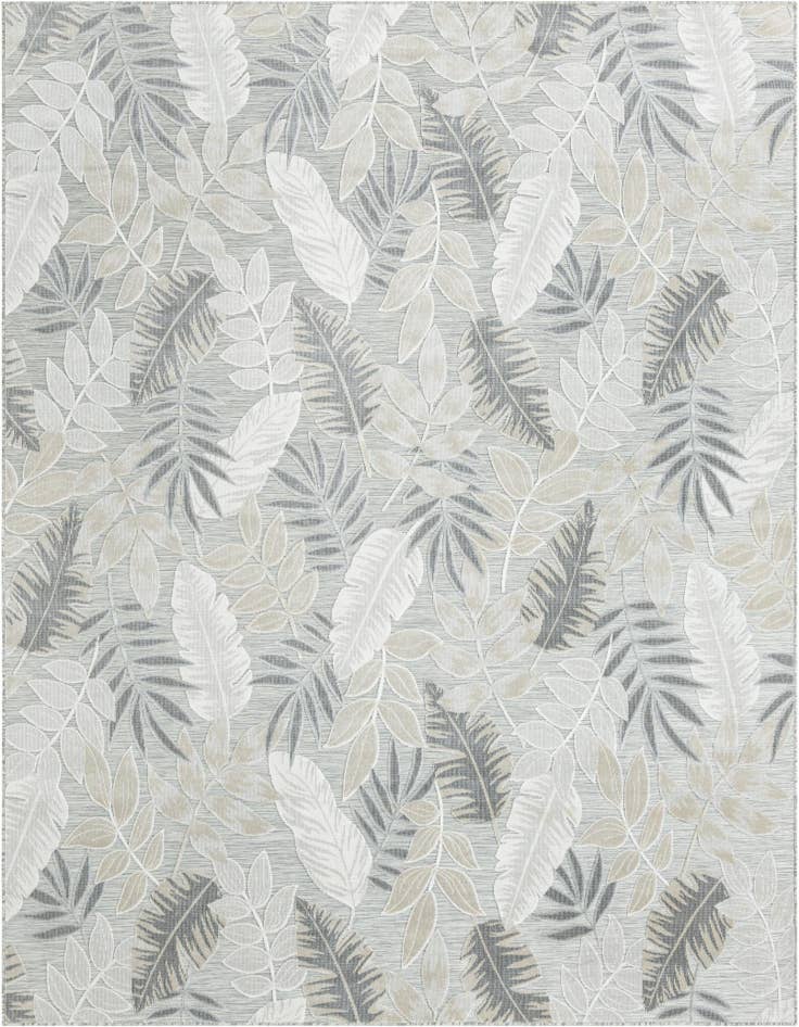 Detail image of 9' 9 x 12' Easy-Clean Botanical Indoor / Outdoor Rug