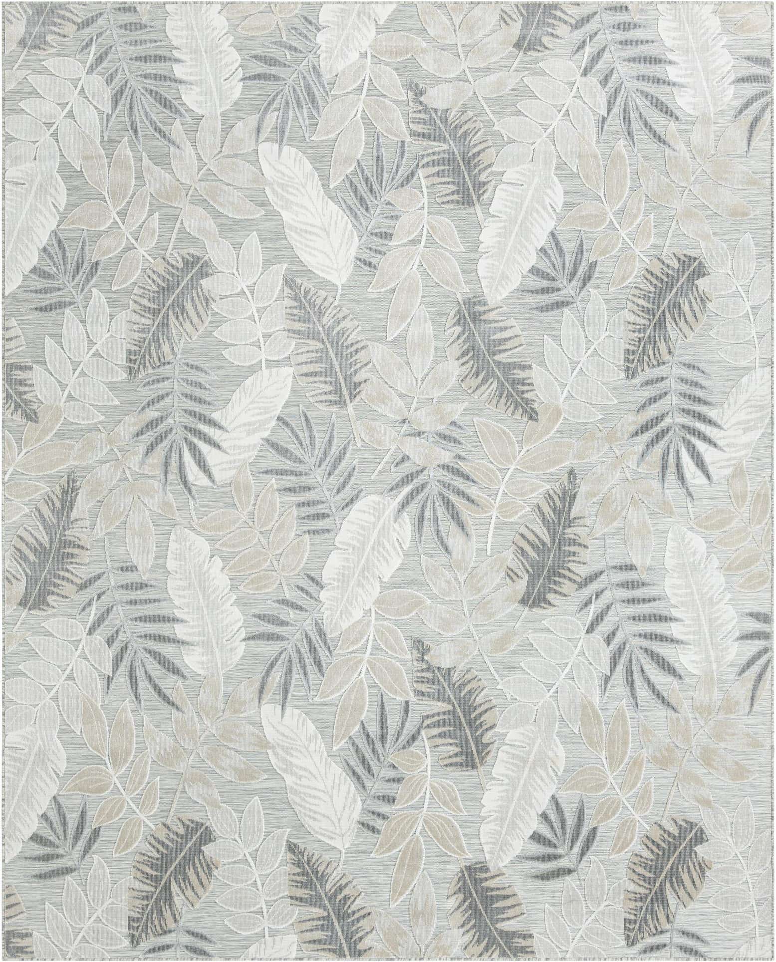 9' 9 x 12' Easy-Clean Botanical Indoor / Outdoor Rug