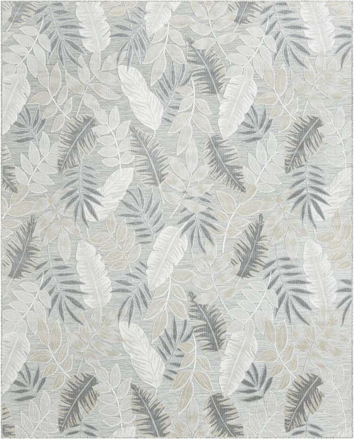 9' 9 x 12' Easy-Clean Botanical Indoor / Outdoor Rug