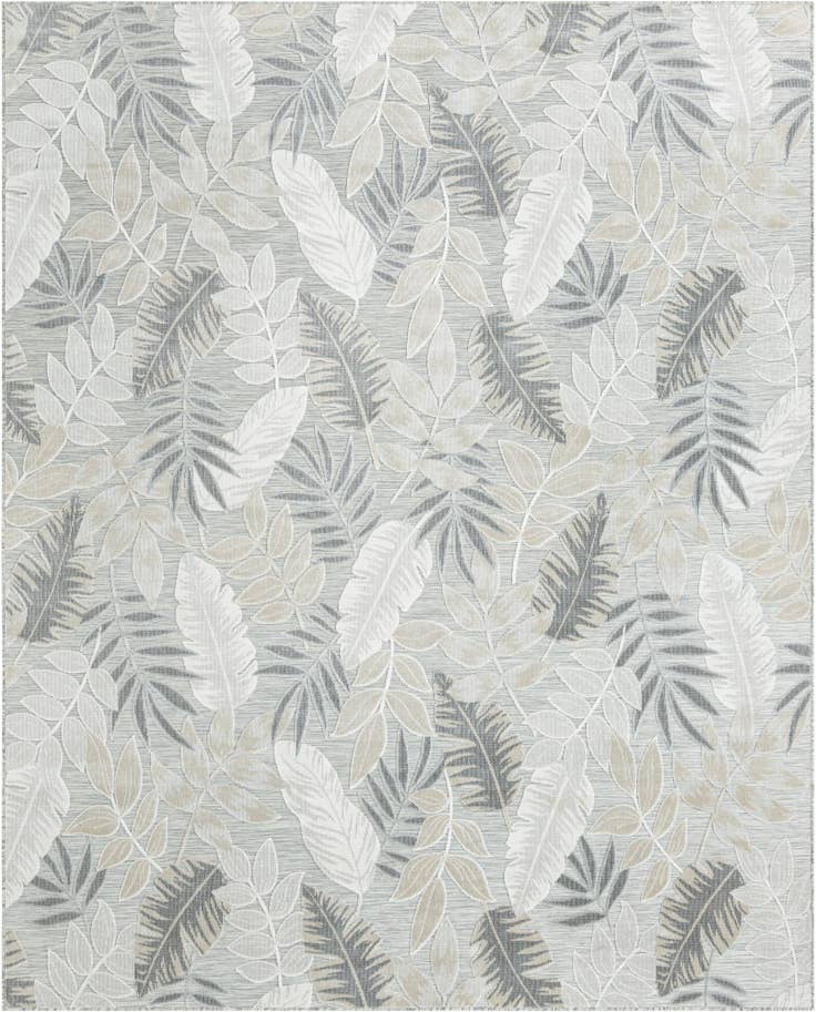 Detail image of 9' 9 x 12' Easy-Clean Botanical Indoor / Outdoor Rug