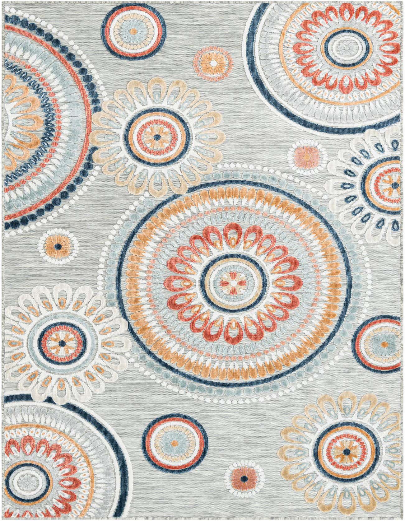 5' 2 x 8' Easy-Clean Botanical Indoor / Outdoor Rug