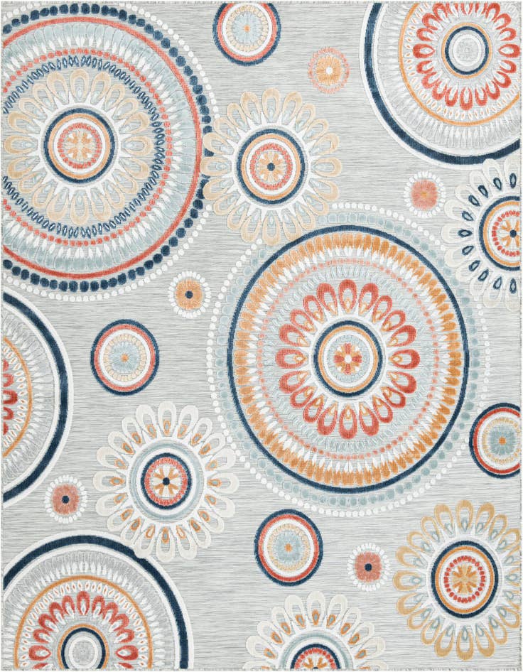 Detail image of 8' 2 x 10' Easy-Clean Botanical Indoor / Outdoor Rug