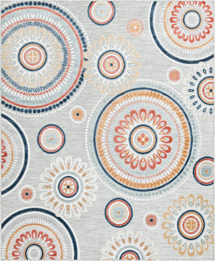 Detail image of 8' 2 x 10' Easy-Clean Botanical Indoor / Outdoor Rug