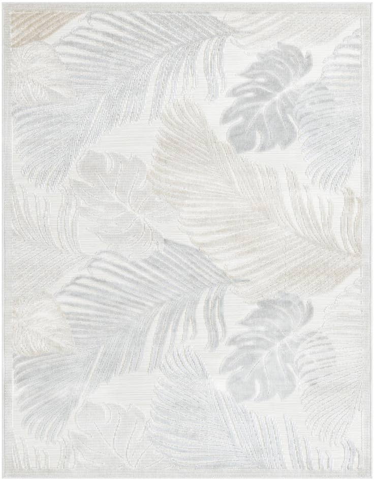 Detail image of 4' 5 x 6' Easy-Clean Botanical Indoor / Outdoor Rug