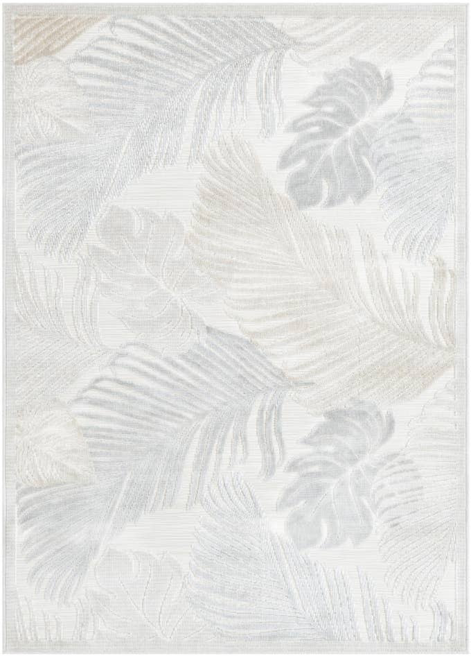Detail image of 4' 5 x 6' Easy-Clean Botanical Indoor / Outdoor Rug