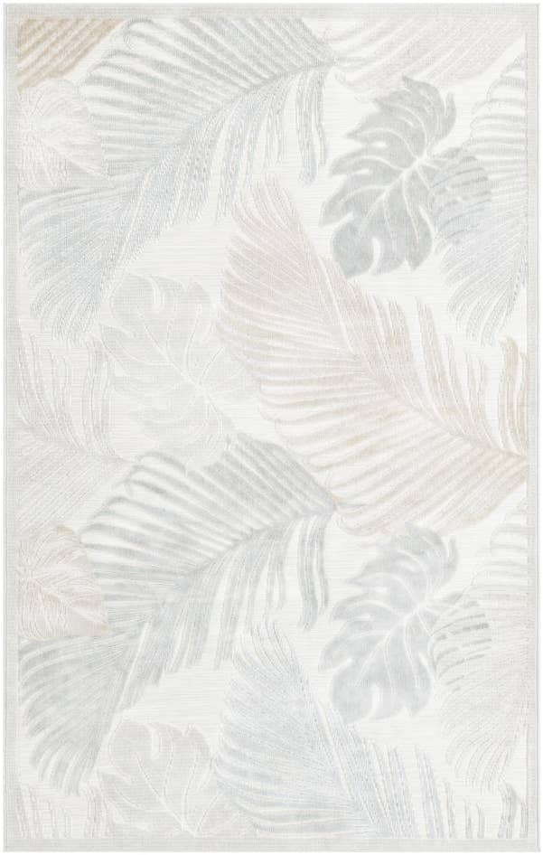 Detail image of 5' 2 x 8' Easy-Clean Botanical Indoor / Outdoor Rug