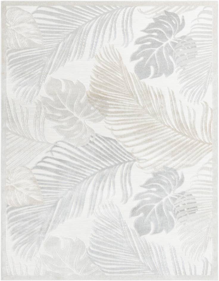 Detail image of 6' 4 x 9' Easy-Clean Botanical Indoor / Outdoor Rug