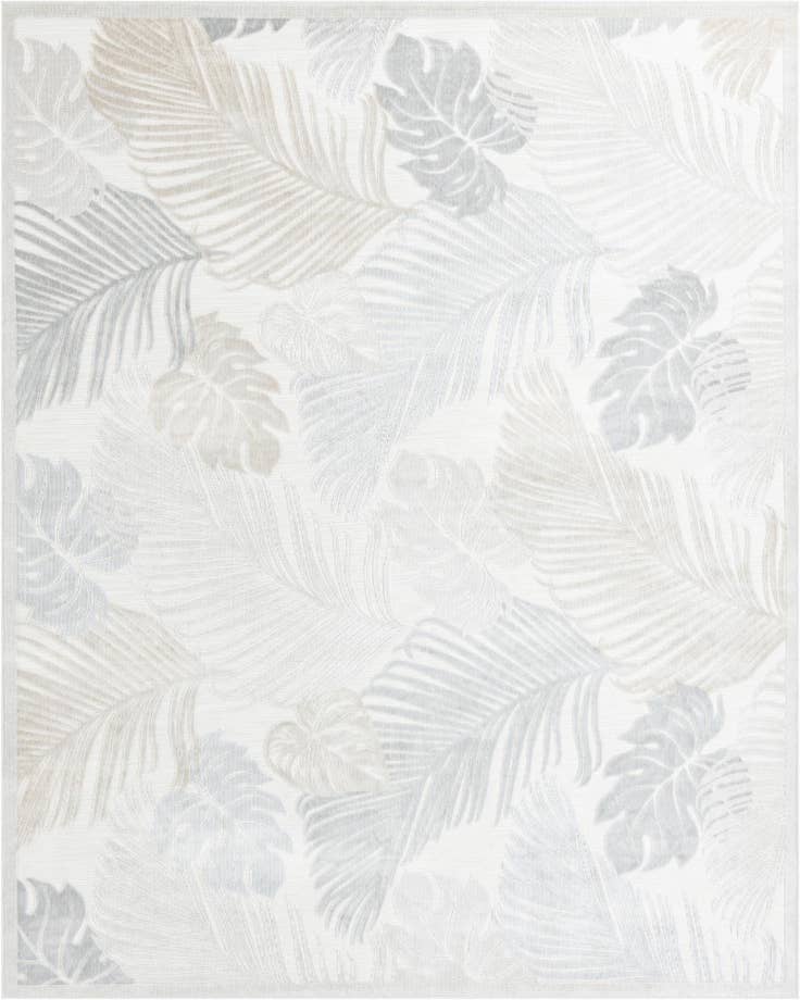 Detail image of 9' 9 x 12' Easy-Clean Botanical Indoor / Outdoor Rug