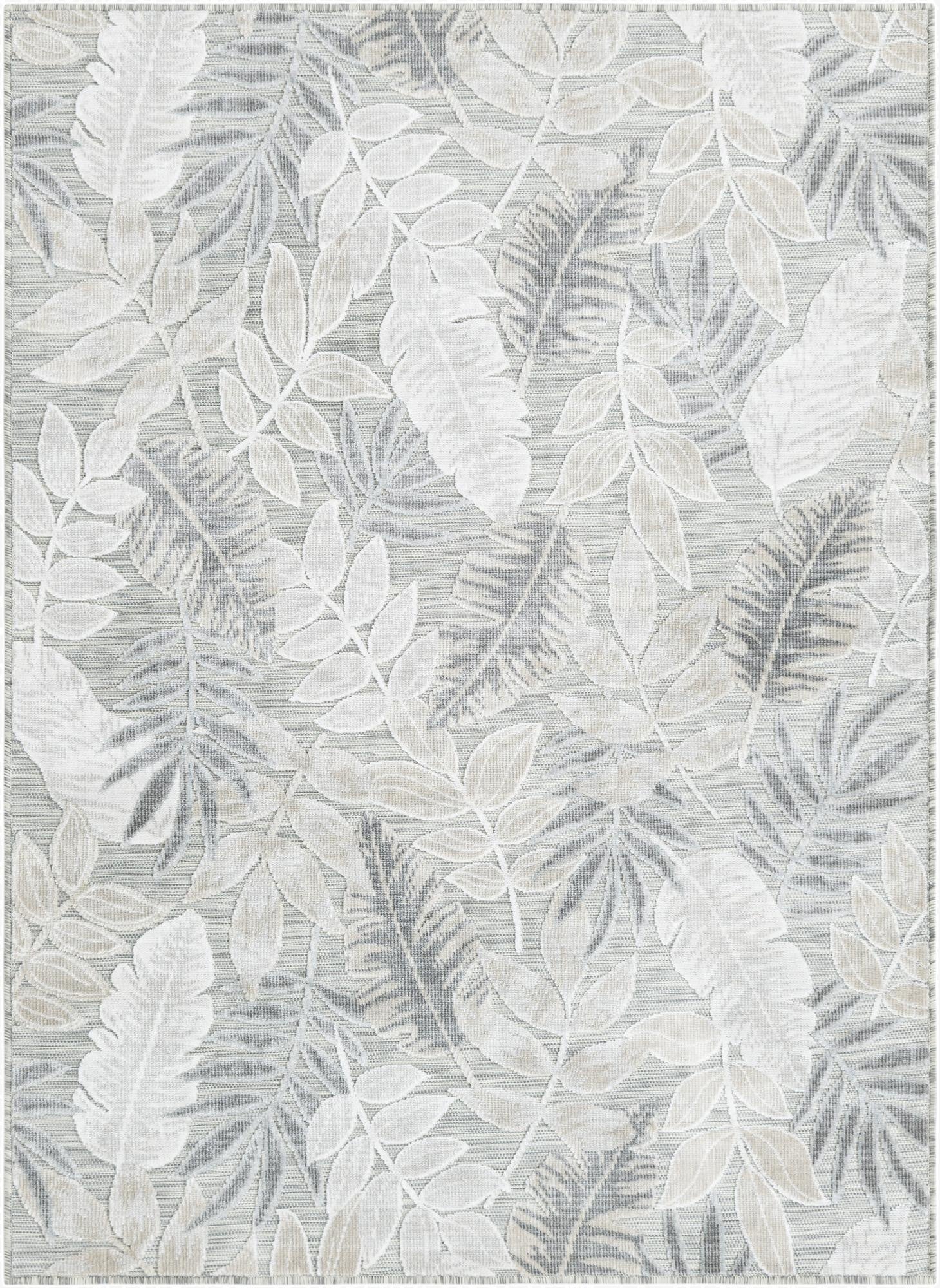 4' 5 x 6'  Washable Botanical Indoor / Outdoor Rug