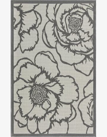 3' 3 x 5' Easy-Clean Botanical Indoor / Outdoor Rug