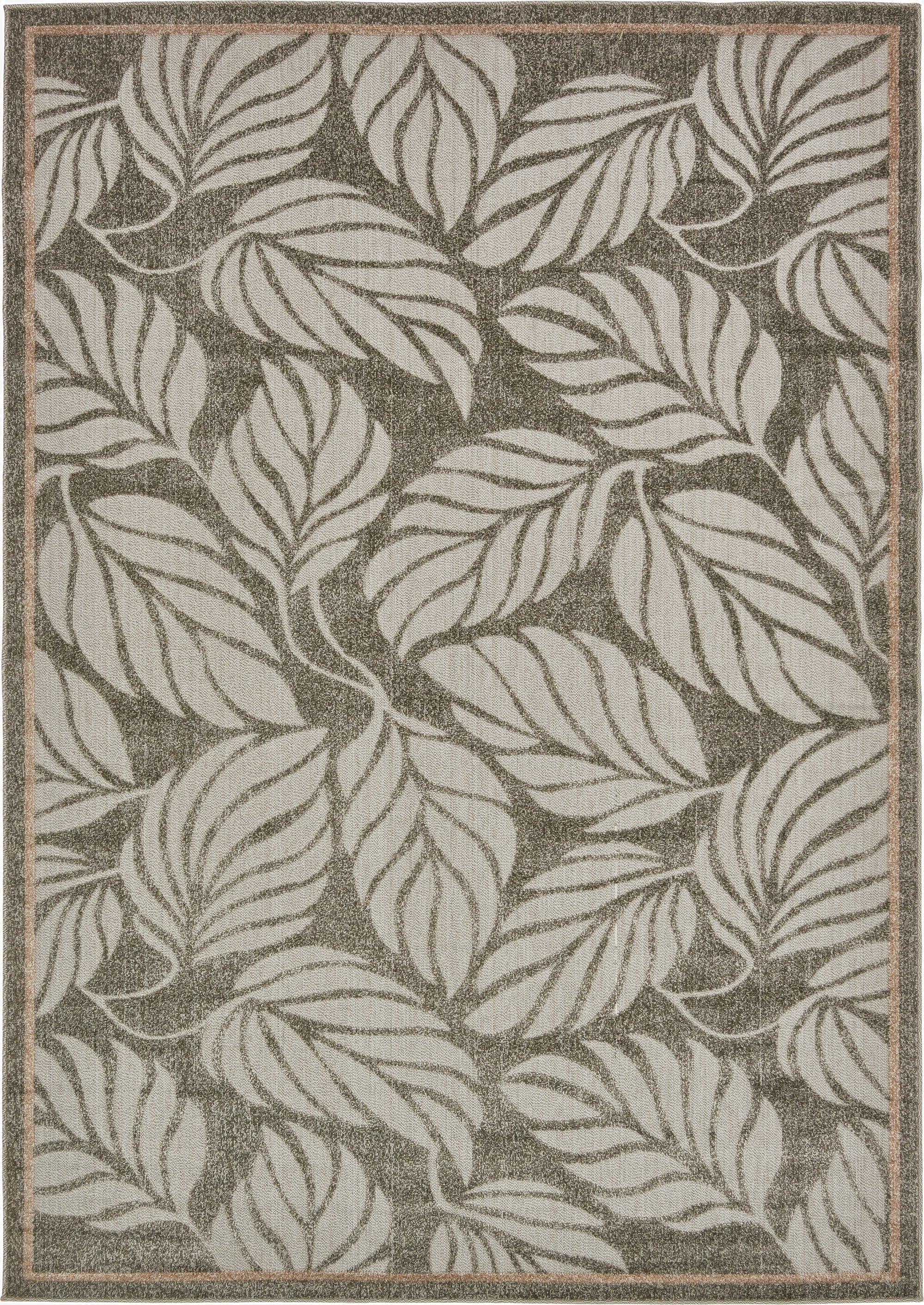 Primary image 7' x 10'  Washable Botanical Indoor / Outdoor Rug