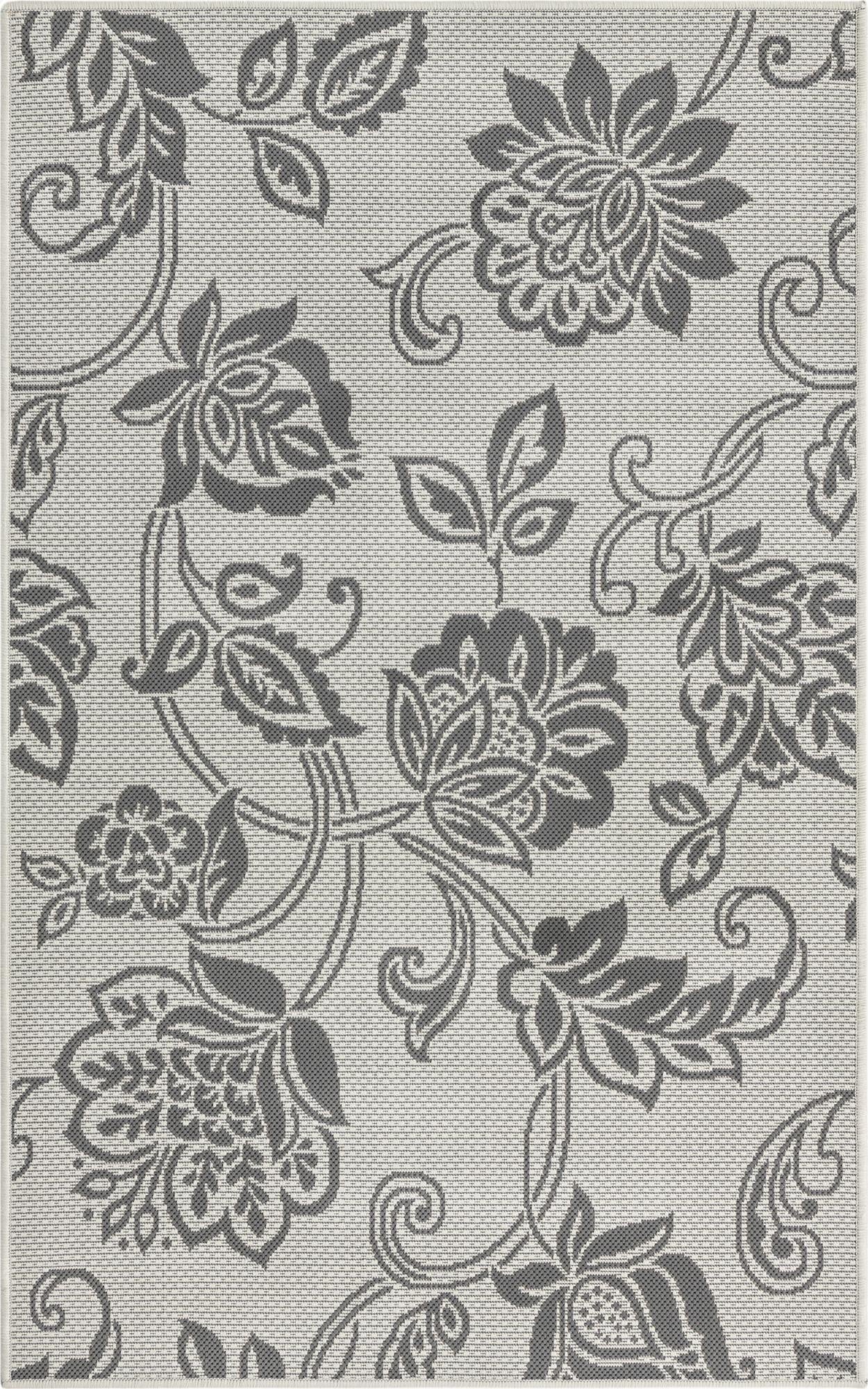 3' 3 x 5' Easy-Clean Botanical Indoor / Outdoor Rug