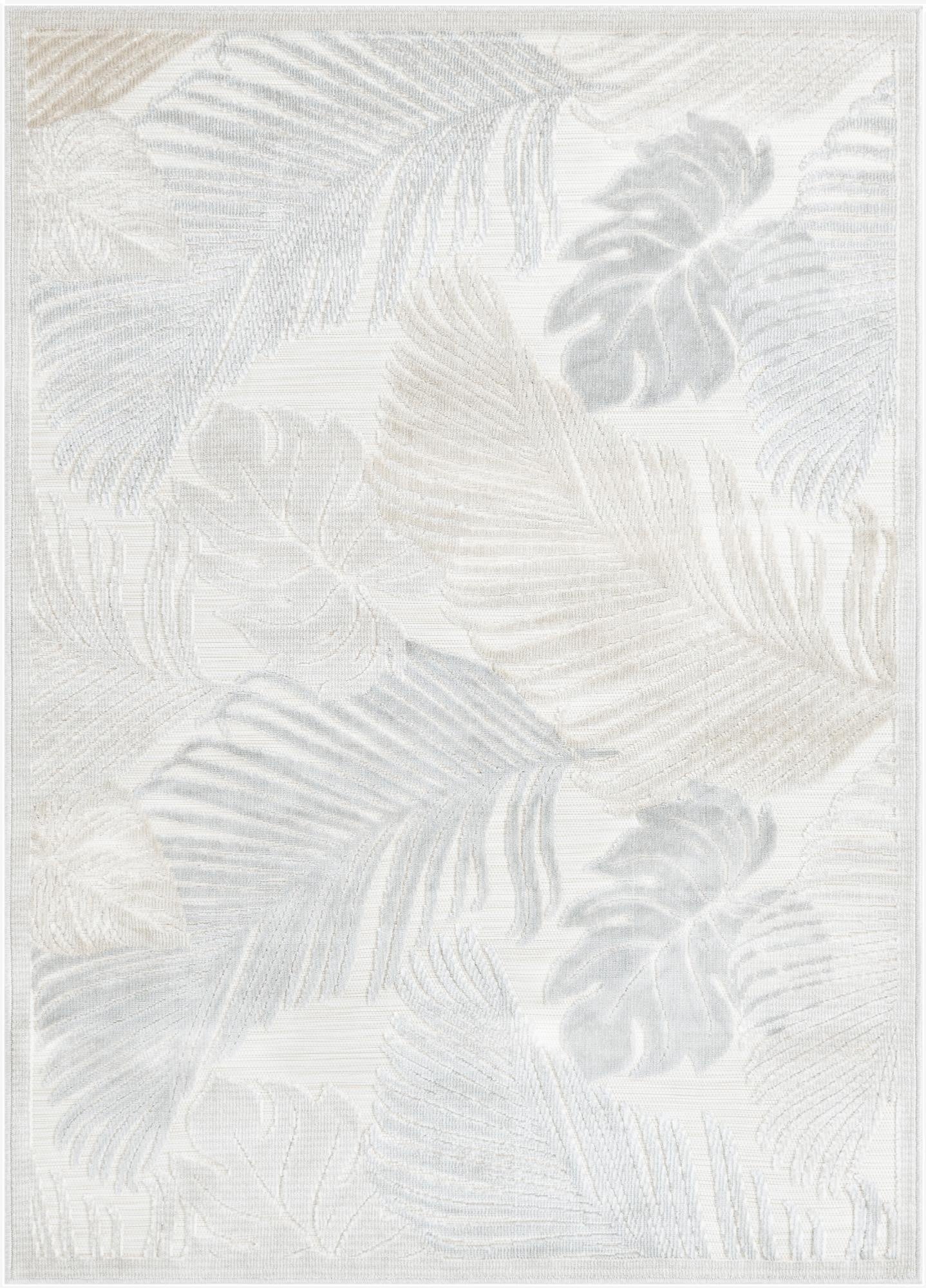 Primary image 4' 5 x 6'  Washable Botanical Indoor / Outdoor Rug