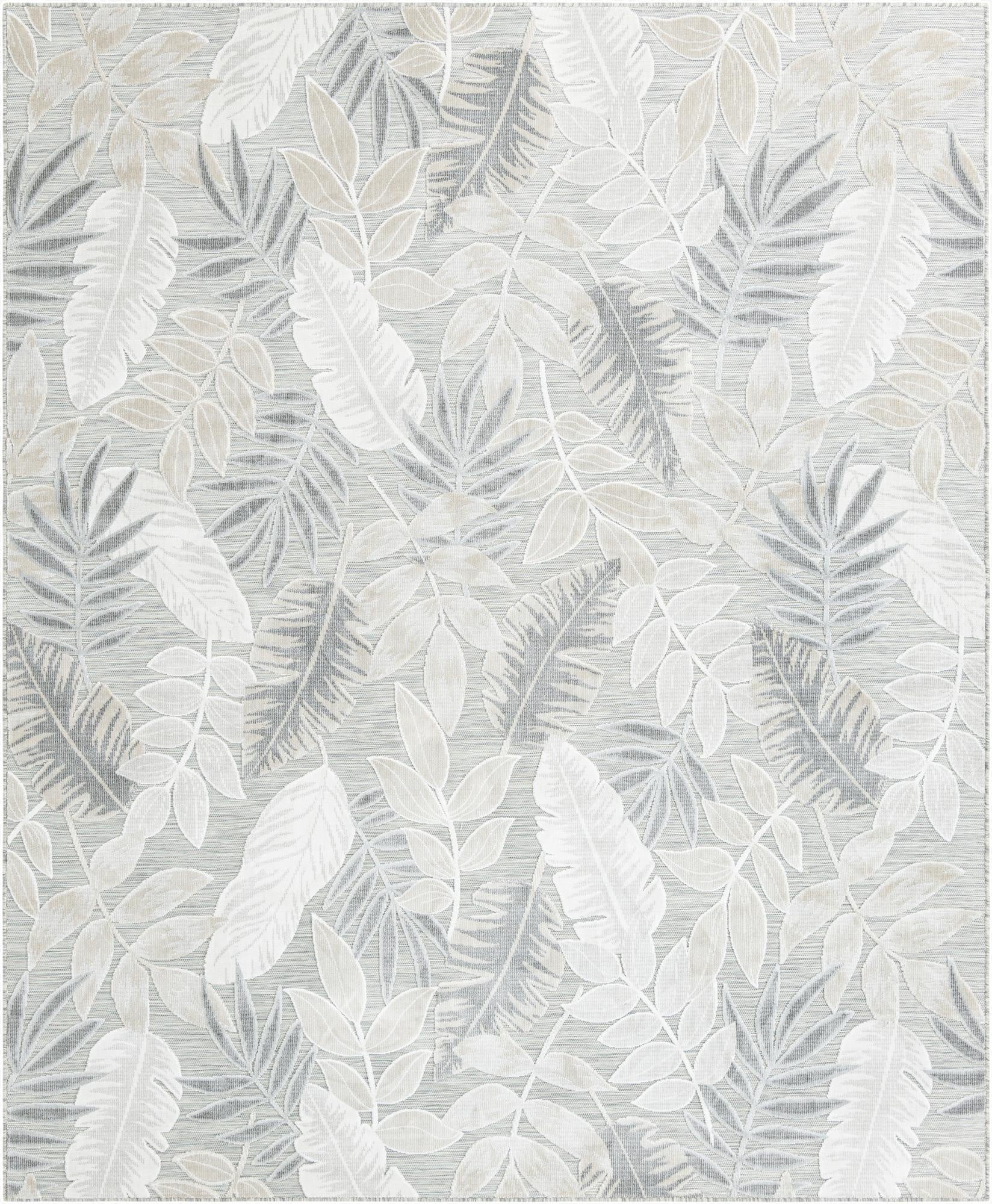 8' 2 x 10'  Washable Botanical Indoor / Outdoor Rug
