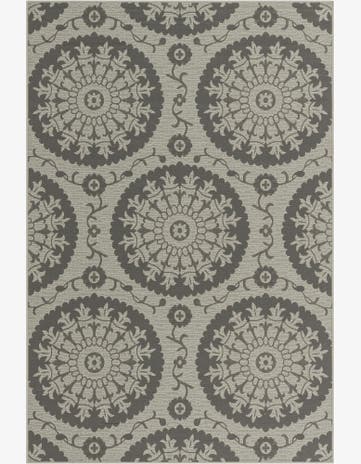 6' x 9' Easy-Clean Botanical Indoor / Outdoor Rug