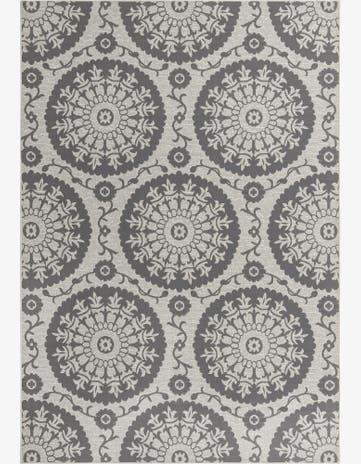 8' x 11' 4 Easy-Clean Botanical Indoor / Outdoor Rug