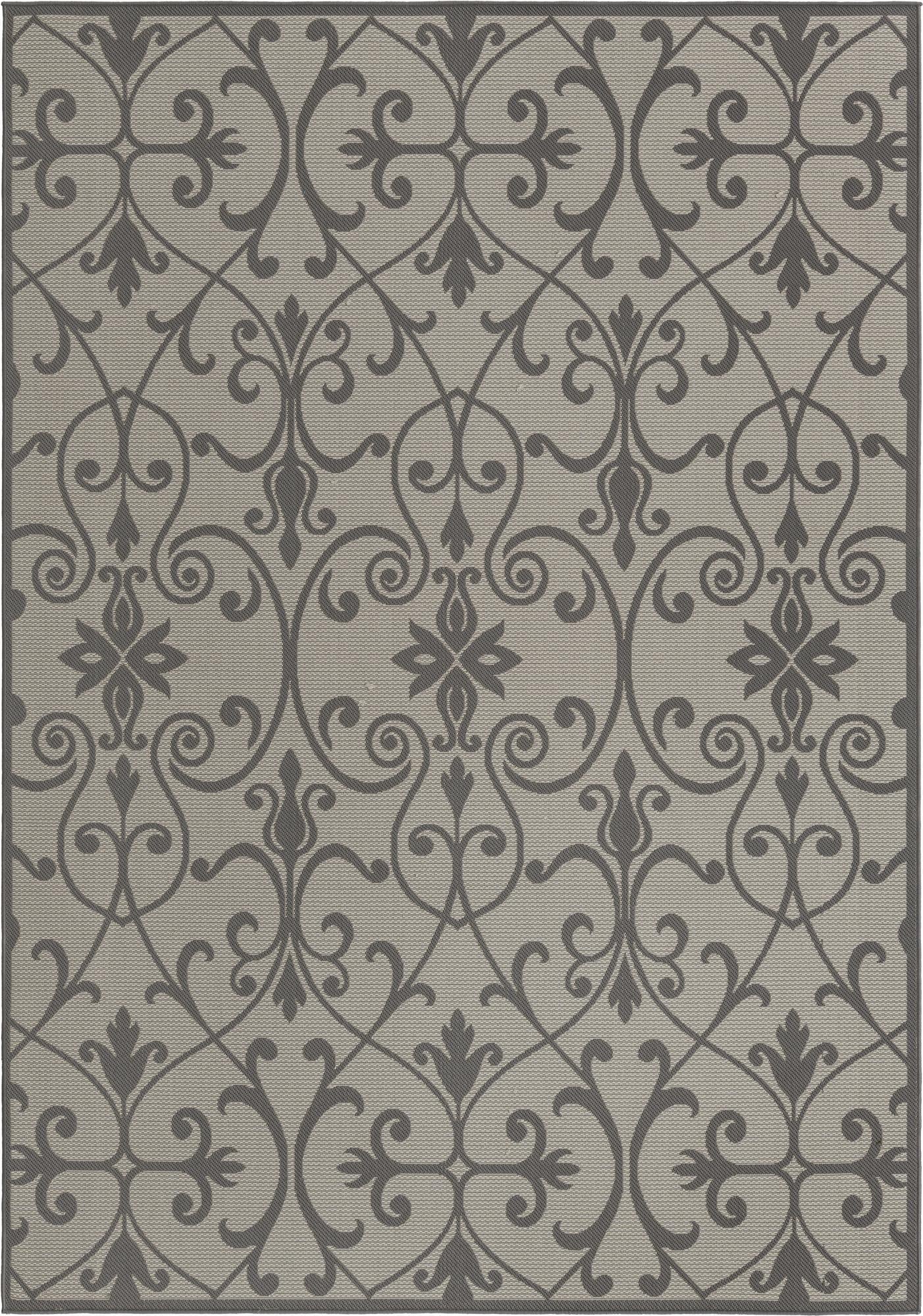 Primary image 7' x 10'  Washable Botanical Indoor / Outdoor Rug