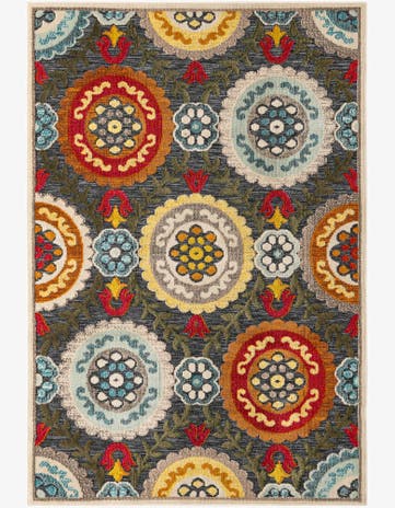 Gray Easy-Clean Casablanca Indoor / Outdoor Rug
