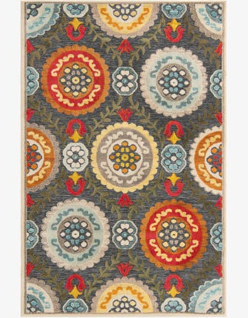 Gray Easy-Clean Casablanca Indoor / Outdoor Rug