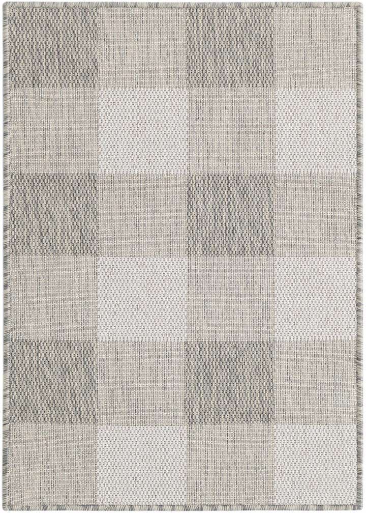 2' x 3' Easy-Clean Checkered Indoor / Outdoor Rug